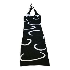 Metyou Small Black, White Sleeveless Knit Maxi Dress
